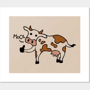 Mool / Cool Cow Thumbs Up Posters and Art